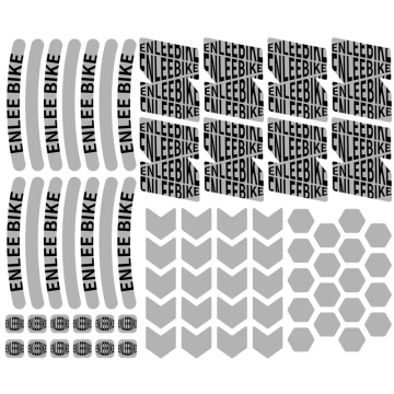 enlee 72pcs 사이클 반사 테이프 - 휠 림 장식용 안전 경고 자전거 반사기 스티커
