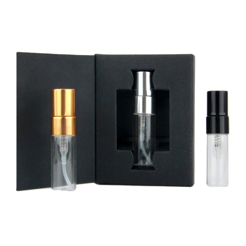 Perfume glass spray bottle with paper box package