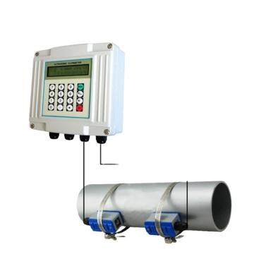 High Accuracy Digital Liquid Modbus Clamp Non-Contact Sandwich Ultrasonic Water Flow Meter