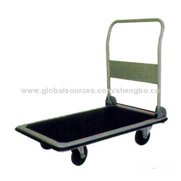 Foldable platform hand truck with 300kg heavy-duty and 5" caster