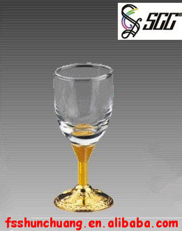 Crystal White Wine Glass/White Wine Glass Cup with Stainless Steel Base