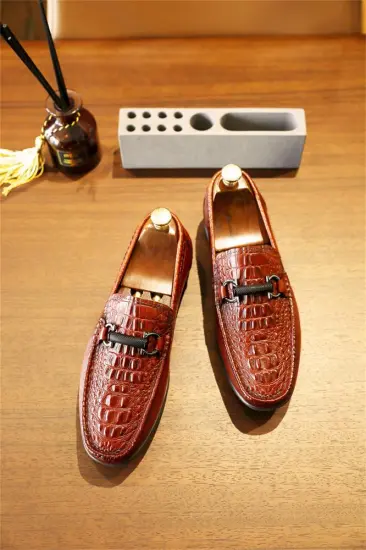 Mens loafer shoes cow leather