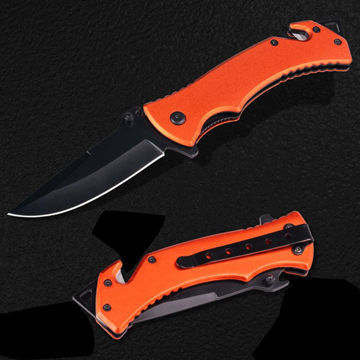 Survival Knife with Bottle Opener, Window Breaker and Belt Cutter