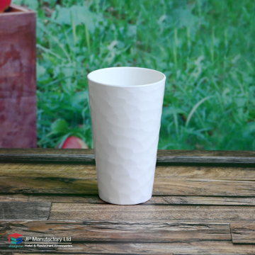 Vetro bianco di plastica bianca con motivo a martello roccioso