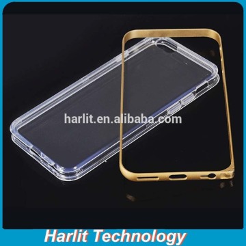 Ultra Slim Aluminum Bumper Frame With Protective TPU Back Case For iPhone 6