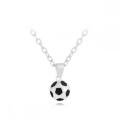 Bijoux de sport Collier de football en acier inoxydable pour hommes et femmes Pendentif de charme de football avec chaîne