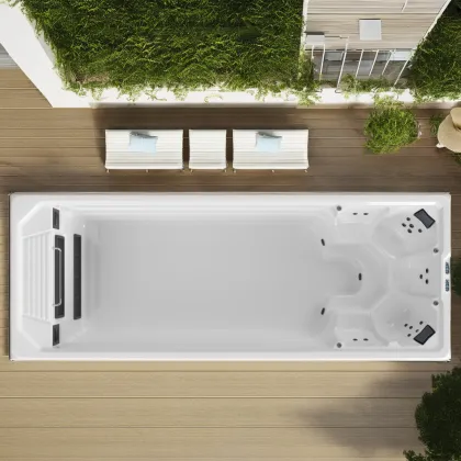 Balboa Ozone Control System Acrylic Swim Spa for Outdoor Hydro Massage & Endless Pools