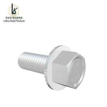 Stainless steel serrated flanged hex head screws