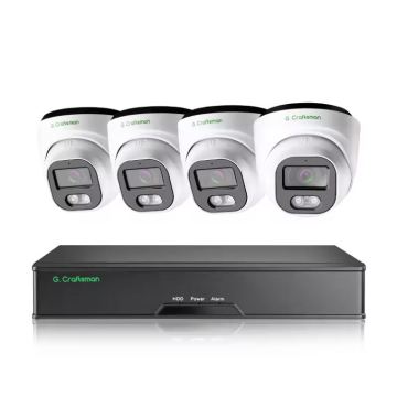 8MP Night Vision Waterproof Outdoor Dome Camera Kit with 8 Channel 4K NVR