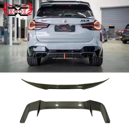 Wholesale Carbon Fiber Rear Spoiler Wing for BMW X3M F97 LCI Root Spoiler Wing Body Kit