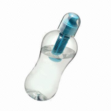 Carbon filter water bottle with carabiner BPA free, OEM orders is available