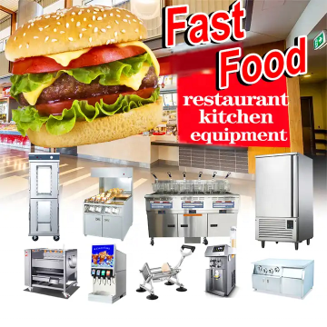 Stainless Steel Commercial Kitchen Equipment for Fast Food Restaurants