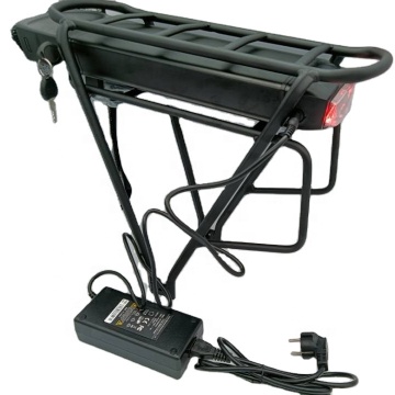 UN38.3/ISO13849/CB/CE/ROHS Approved Rear Carrier Battery with 2A/3A Charger for Electric Bicycles
