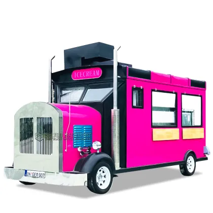 Cartoon Street Food: Ice Cream Cart and Hot Dog Stall Services