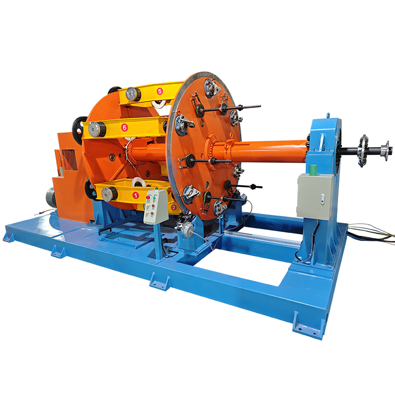 6‑Head Cage Strander cable stranding machine gear side view`