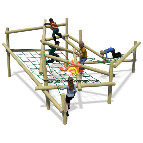 Equipo de estructuras de redes de escalada para parques infantiles