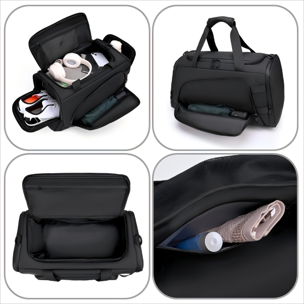 Waterproof dry-wet separation fitness handbag