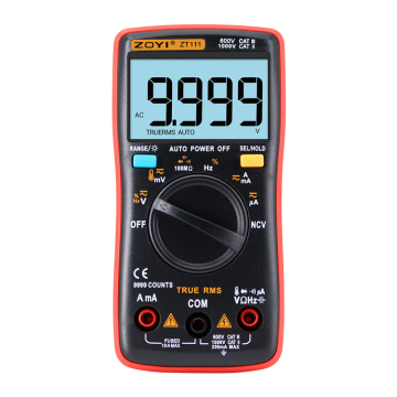 ZOTEK/ZOYI ZT-111 ZT111 Digital Multimeter - 9999 Counts AC/DC Voltage Current Tester