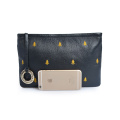 Schwarze Umhängetasche Vegan Leder geräumige Abend Clutch