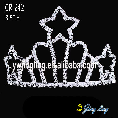 3.5" Wholesale Patriotic Crown Cheap Star Tiaras