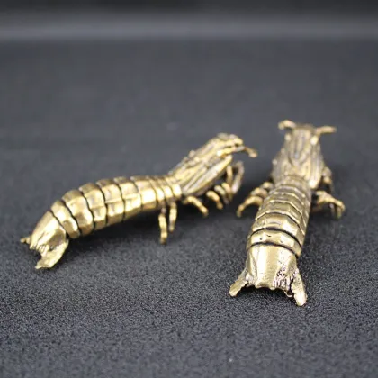 Retro Mantis Shrimp Figure - Pure Brass Solid Decoration