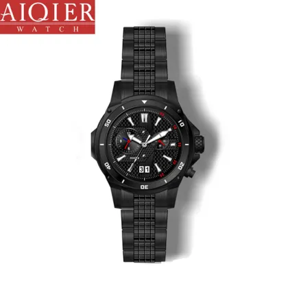 Men new black classic waterproof dive watch