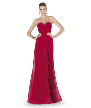 2015 Vestido Longo De Festa Imported Party Dress Cheap Chiffon Red Long Prom Dresses Formal Gown
