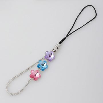 Colorful Plum Flower Shape Swarovski Stone Mobilehphone Chain