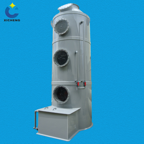 Exhaust gas scrubber for industrial off-gas treatment