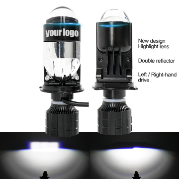 High Power Mini Luz Proyector H4 Motorcycle Canbus LED Projector Lens