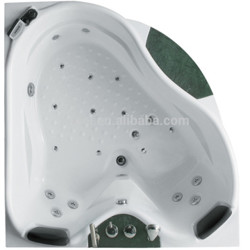 CE approved freestanding acrylic indoor portable 2 person massage bathtub with seat