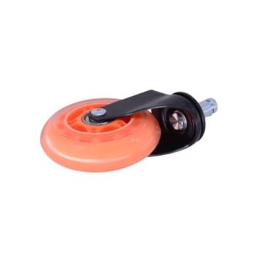 Remplacement Orange Transparenant PU Office Chaise Caster Wheel