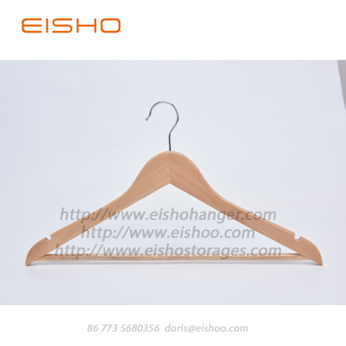 EISHO Wood Suit Hanger With Trouser Bar