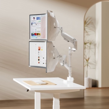 Supporto per il braccio a doppio computer a molla a gas per monitor curvo da 57 pollici - VESA 100x100