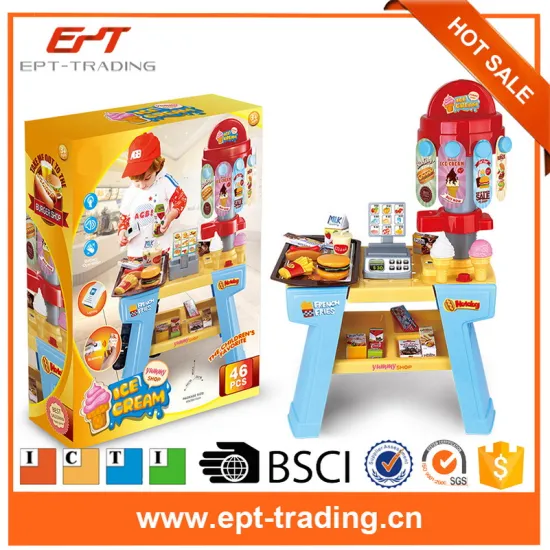 pretend play toys Shopping table supermarket playset(with IC)