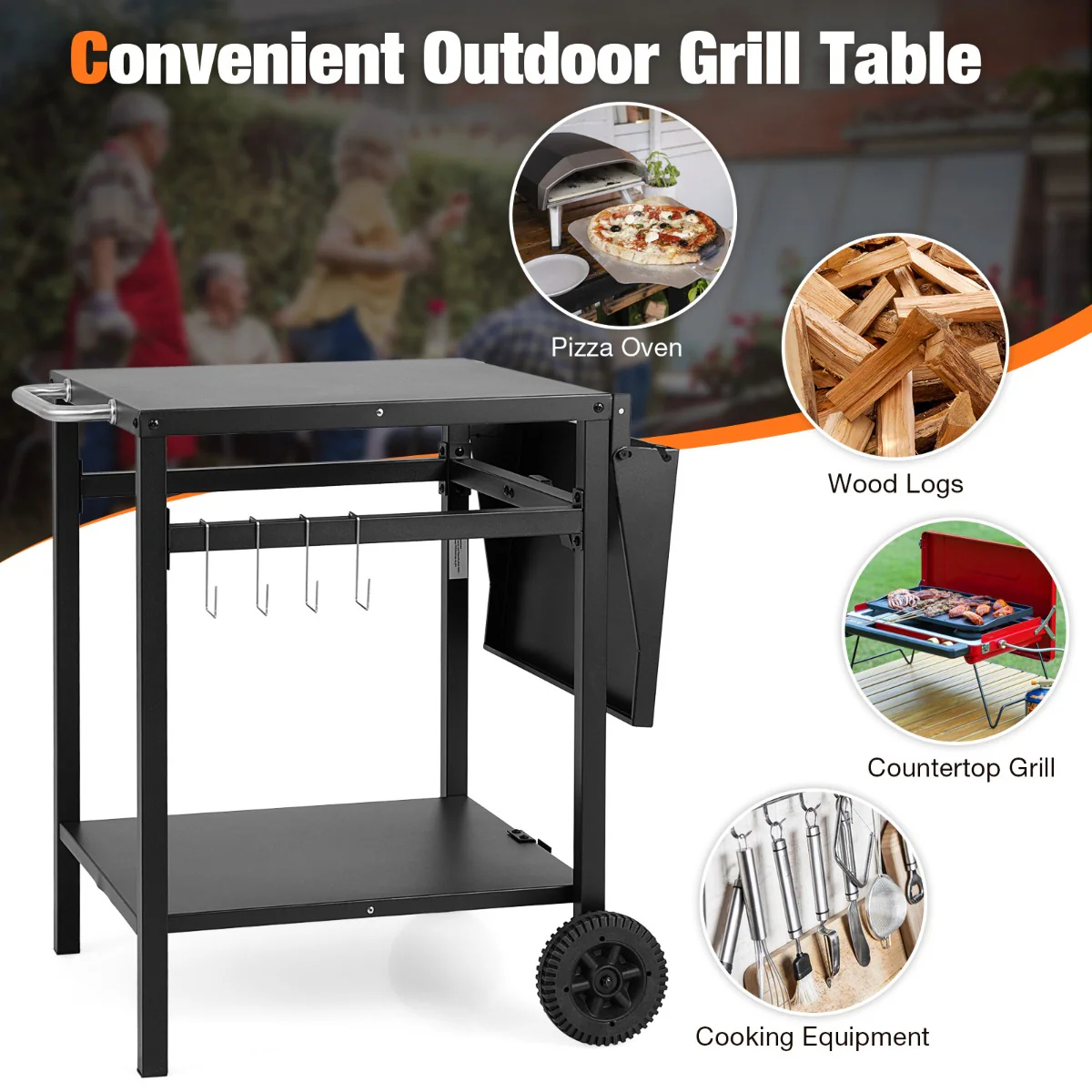 Folding BBQ Cart