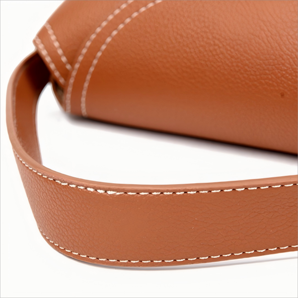 Leather flip-top fashion handbag for women