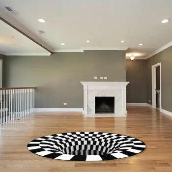3D Illusion Rug Print Optical Illusion Areas Rug Carpet Floor Pad Non-slip Doormat Home Mats Mischief Dropshipping