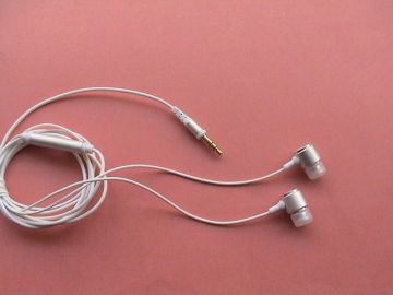 Stereo 2.5mm Wired Earphones In-ear White With Soft Silicone