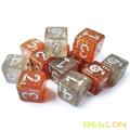 Vente chaude 6 côtés Dice Dice fait à la main de la gravure personnalisée DICE DICE POUR GAME BOARD