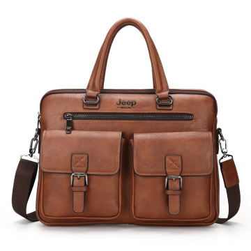 Mens PU Leather Attache Briefcase Messenger Lawyer Bag