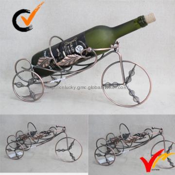 vintage bike style metal wine holder