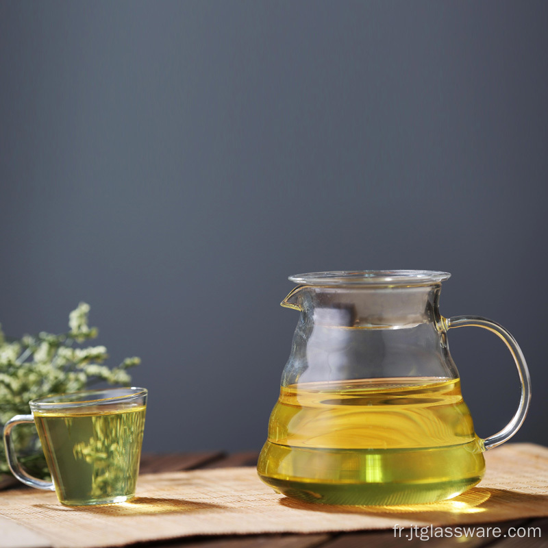 Pichet à café en verre passoire résistant à la chaleur