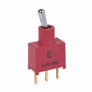 Sealed Miniature Toggle Switch, Rating of 120/250V AC, 2/5A