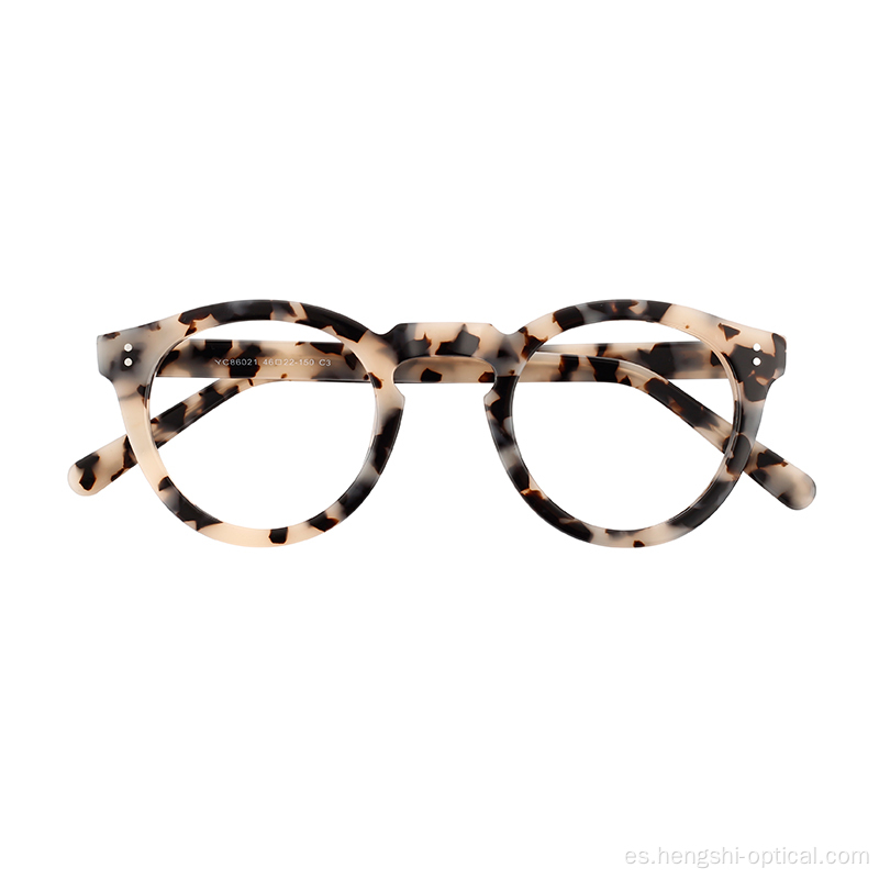 Gafas marcos redondos de acetato anteojos ópticos para hombres mujeres