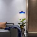 Blue petal fruit tray glass lampshade pendant lamp