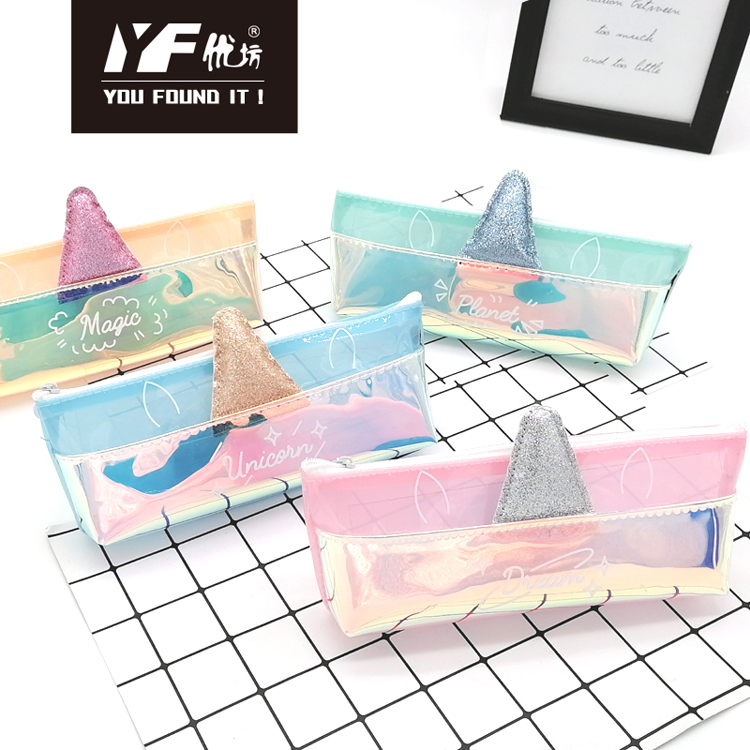 Glitter Licorne Filles Fournitures School Fournitures Laser Efface crayon coloré transparent transparent transparent