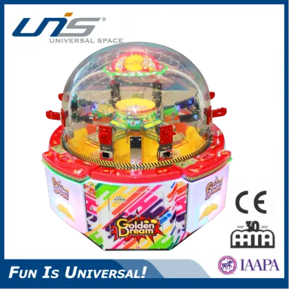 UNIS coin operated game machine coin pusher machine for sale golden dream