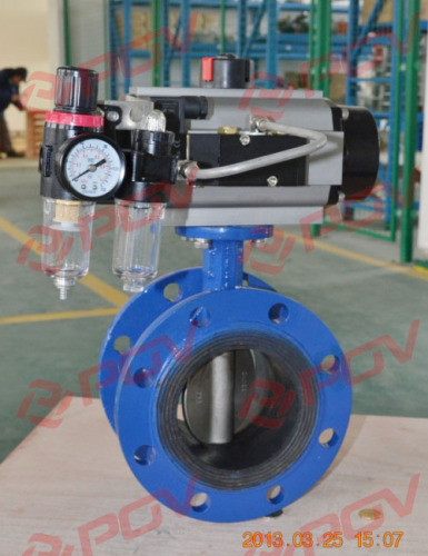 good quality pneumatic ss316l flanged butterfly valves