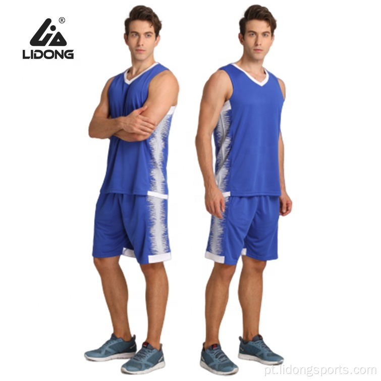 Jersey de basquete juvenil de uniforme de basquete masculino